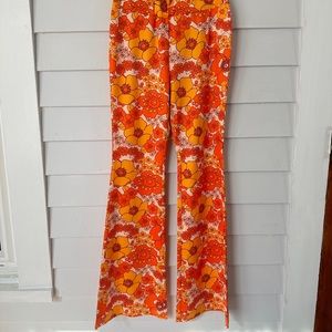 Flower power groovy flare bell bottoms groovy hippie